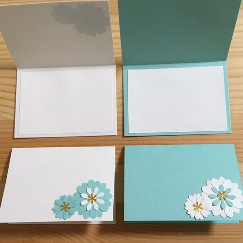 ミニカード メッセージカード 席札 ティファニーブルー メッセージ