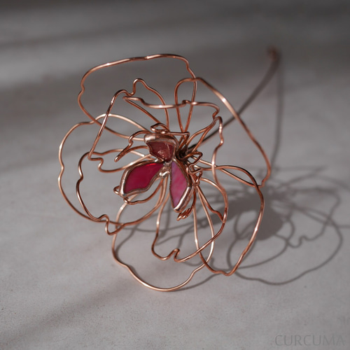 ワイヤーフラワー ピンク 立体・オブジェ CURCUMA 通販 15012448