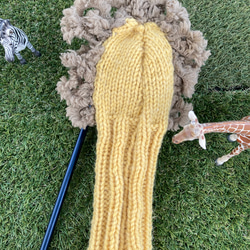 毛糸で編んだゴルフヘッドカバー（イェーイ） 2枚目の画像