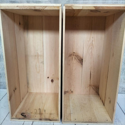 《受注生産A15》二箱セット りんご箱 ケース ボックス 収納 棚 多目的収納 DIY 靴箱 3枚目の画像
