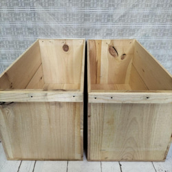 《受注生産A15》二箱セット りんご箱 ケース ボックス 収納 棚 多目的収納 DIY 靴箱 1枚目の画像