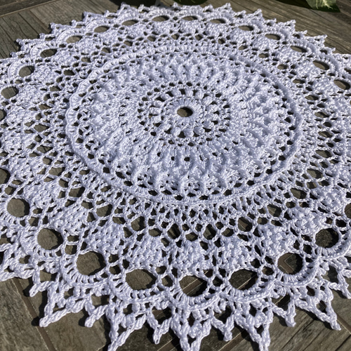 #レース編み　ドイリー　【12】　黄昏れ　ハンドメイド レース編み ドイリー 【12】 黄昏れ ハンドメイド