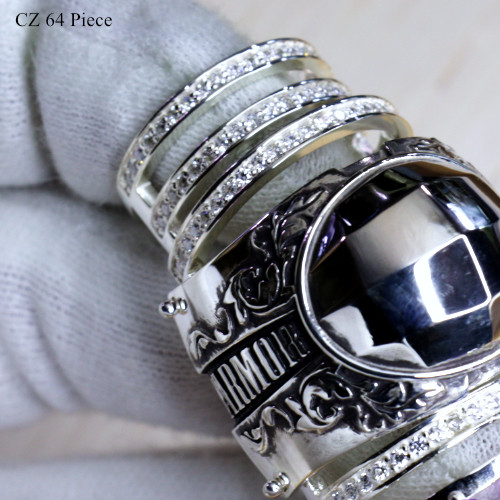 ミラーポリッシュSV＆アメシストアーマーリング 指輪・リング AONO