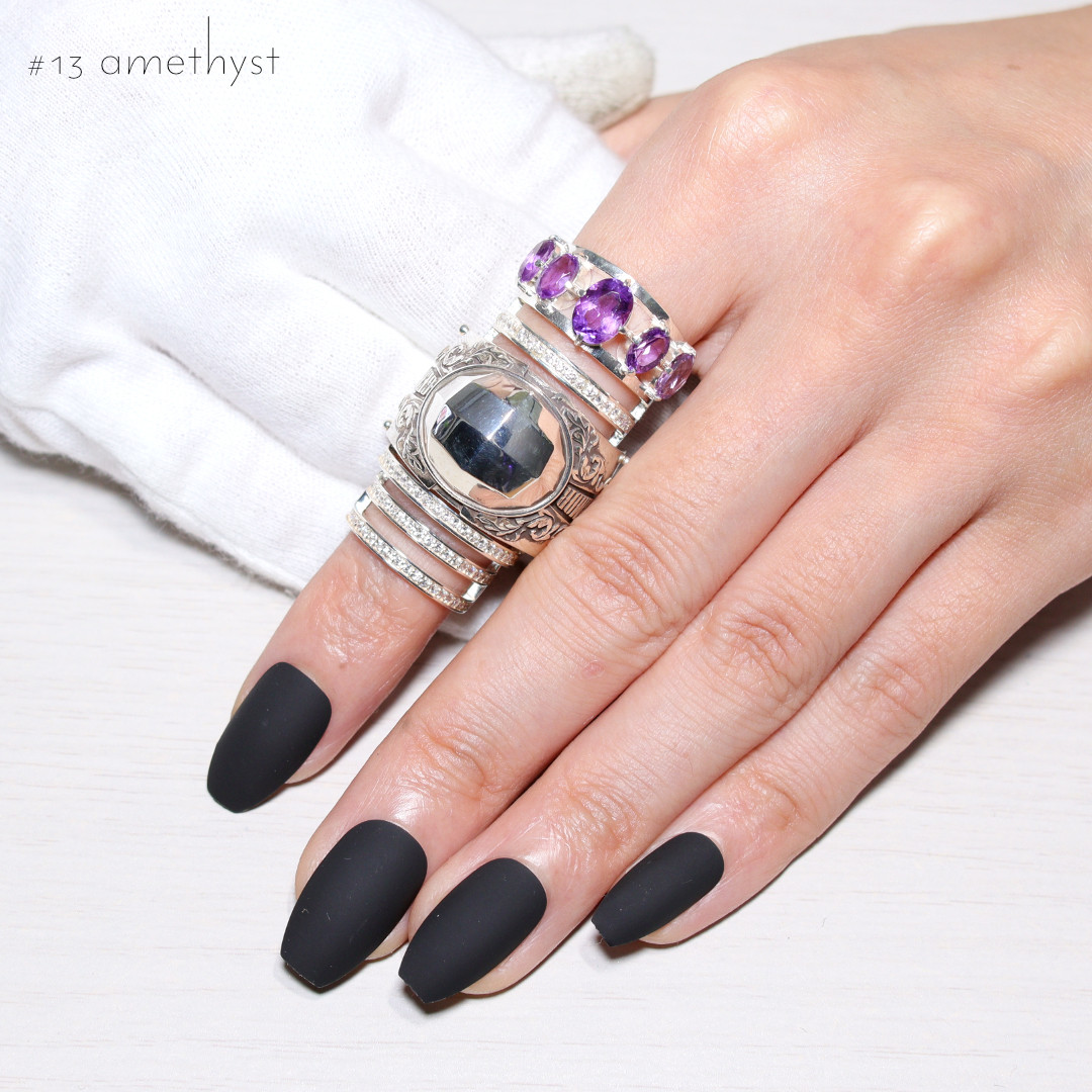 ミラーポリッシュSV＆アメシストアーマーリング