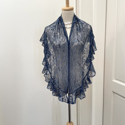 フラメンコ衣装 エプロン・ピキージョ 青×黄色花柄 その他ファッション