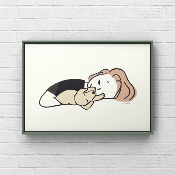 ミニチュアダックスフンド【肉球の匂い】A4ポスター　犬　ペット　イラスト　うちの子 5枚目の画像