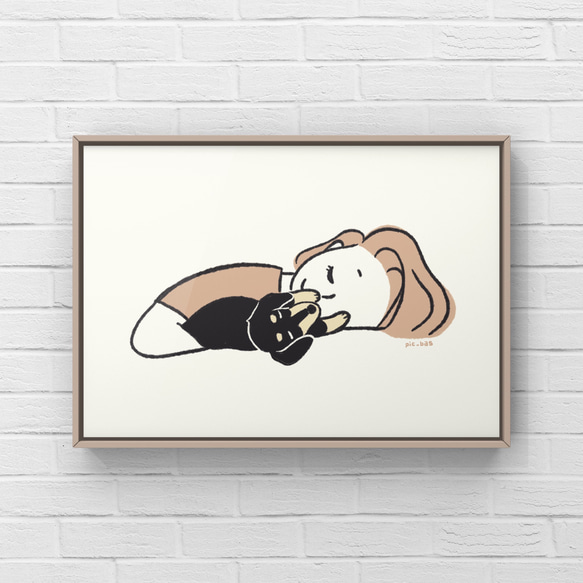 ミニチュアダックスフンド【肉球の匂い】A4ポスター　犬　ペット　イラスト　うちの子 3枚目の画像