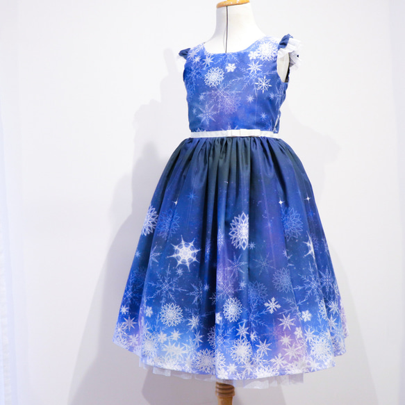 雪の結晶*ワンピース アナ雪 Snow Crystal＊雪の結晶ワンピース 子供服 Areu 通販 15013818