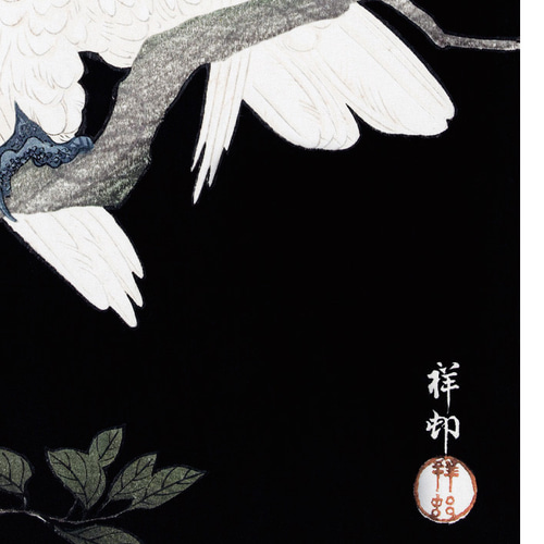 小原古邨、オウム、ザクロ、日本画、ポスター、リビング、玄関などに