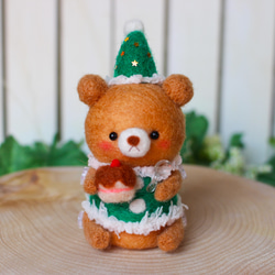 うさぎさんに仮装したくまさん 羊毛フェルト 森のひつじ屋komugi
