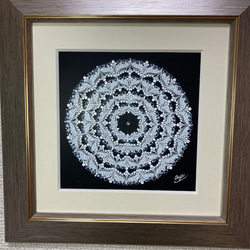 タイトル「碧の神秘」曼荼羅アート 手描き 絵画 曼荼羅作家。 彩 通販