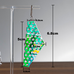 pentagon wafersピアス/イヤリング(green) 6枚目の画像