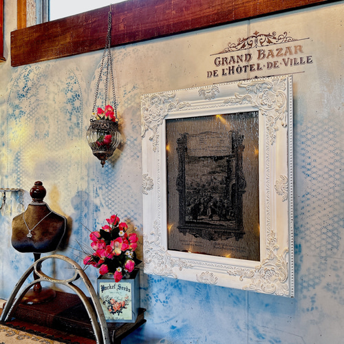 Maison アンティーク インテリアアート送料無料 アンティークな部屋/ アンティーク調 フォトフレーム（M 電飾付