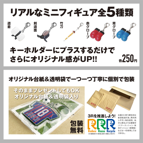 【剣道着型キーホルダー（Mサイズ）】　名入れ　名前　団体名　剣道　防具　道着　キーホルダー 5枚目の画像