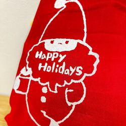 【クリスマスセール　3割引き】サンタの巾着袋　クリスマスプレゼント　ラッピングなどに 5枚目の画像