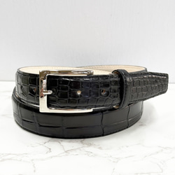 日本製 センザンコウ 穿山甲 牛革 コンビ 上質 ベルト エキゾチック