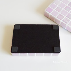 【R様オーダー品】光沢パールMix ピンク モザイクタイルのディスプレイトレイ Sサイズ(小物置き・什器) 7枚目の画像