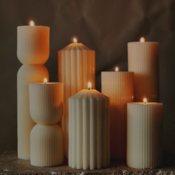 【Setでお得】 Circus Pillar Candle (2size Set)　~サーカス　ピラー　キャンドルセット 1枚目の画像