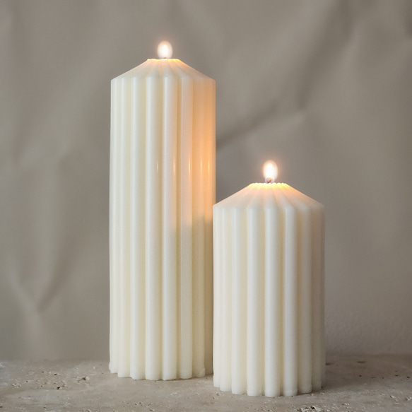 【Setでお得】 Circus Pillar Candle (2size Set)　~サーカス　ピラー　キャンドルセット 2枚目の画像