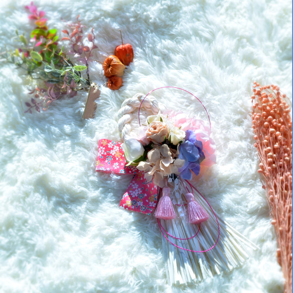 お正月しめ飾り しめ縄＊ハンドメイド 正月準備】ワイヤーで巻き付けるだけ簡単ハンドメイド♪しめ縄