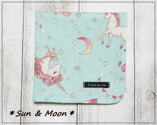 ママさんページ　ガーゼハンカチ　星柄　ユニコーン 柄 ママさん様専用ページ ガーゼハンカチ 星柄 ユニコーン 柄 大人