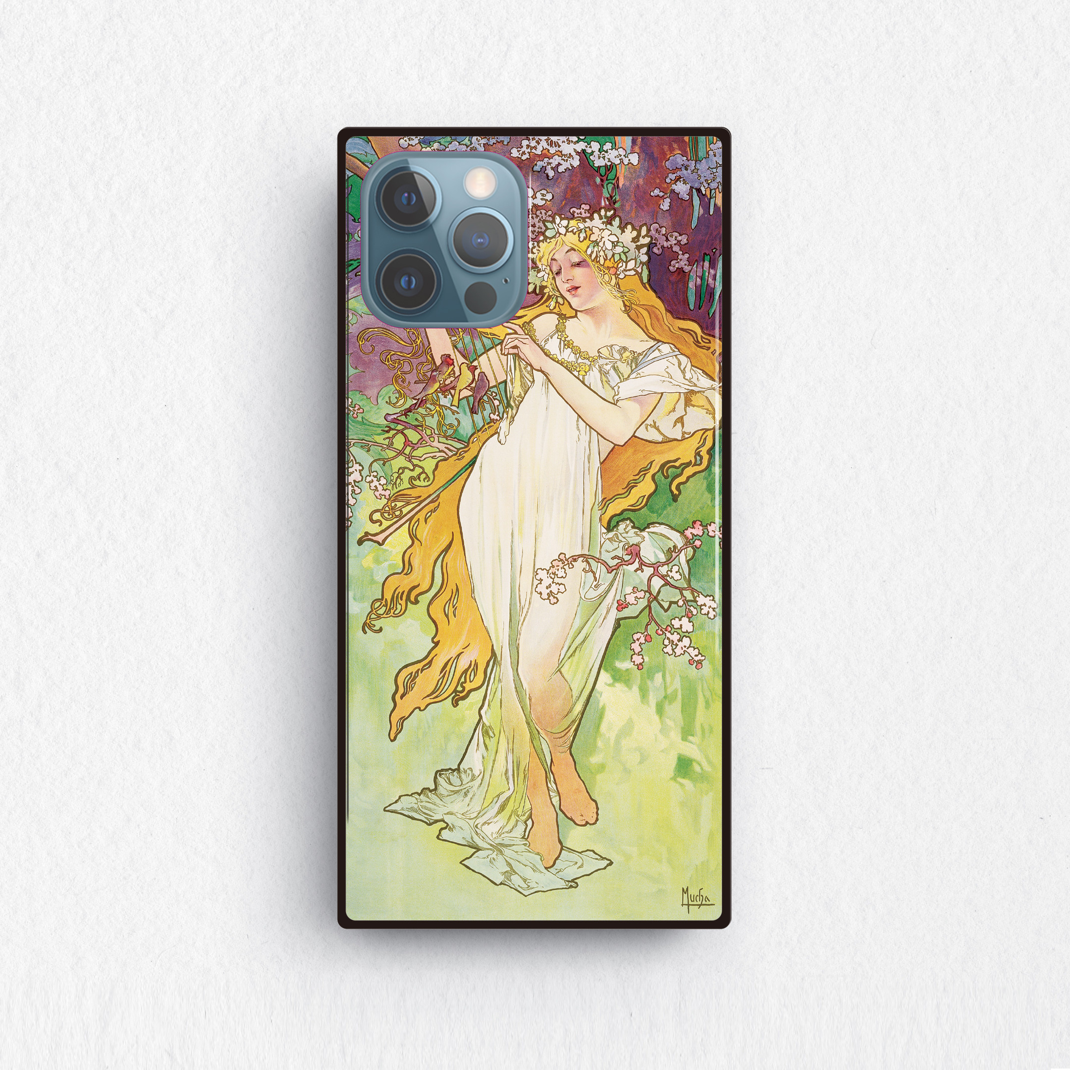 アルフォンス・ミュシャ】～四季：春～ 絵画スマホケースiPhone