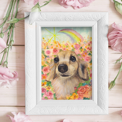 ペット 犬 猫 イラスト 写真 メモリアル 似顔絵 ポスター うちの子 07 うちの子 ポップアート │犬 猫 ペットポスター 似顔絵 うちの子