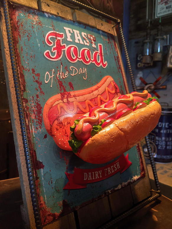 ホットドッグ HOT DOGS ネオン管 アメリカン雑貨 アメリカ雑貨 室内装飾 アメリカンネオンサイン HOT DOG （ホットドッグ ）H370×W505mm