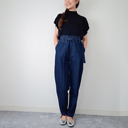 リネンのもんぺ　ミントブルー リネンのもんぺ ミントブルー ロングパンツ nuuMonpe 通販