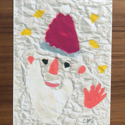 クリスマスポストカード４枚セット/サンタ、トナカイ、クリスマスツリー、リース（各1枚ずつ） 2枚目の画像