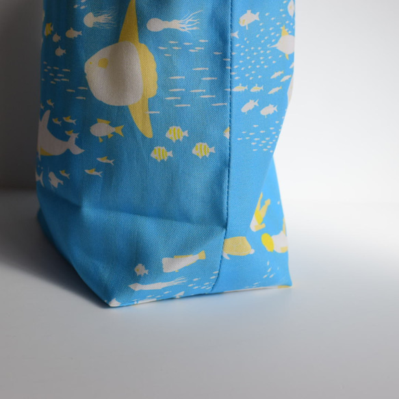 海モチーフが爽やかな【お弁当袋】給食袋　巾着袋 4枚目の画像