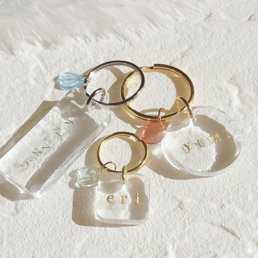 タカママページ　名入れチャーム　レジンキーホルダー5点 タカママページ 名入れチャーム レジンキーホルダー5点 タカママ