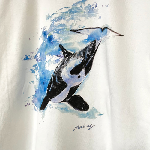 オリジナルアート スウェット】シャチ XL スウェット