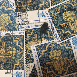 イギリス  クリスマスの切手16枚同柄 使用済 1枚目の画像