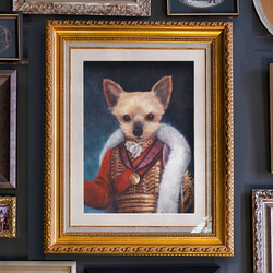 絵画　アクリル絵　額縁　キャンバス　犬 1220f7daa26f2dd2f884dc5c9a097c