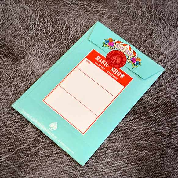 ポチ袋『兎のマジックショー』５点セット（封シール付き） 4枚目の画像