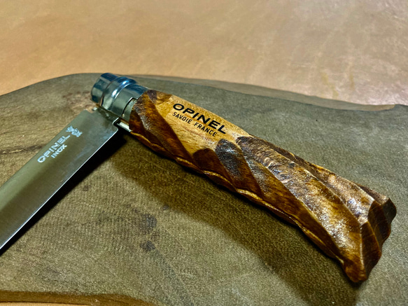 オピネル ナイフ No．8 無骨仕様 カスタムグリップ キャンプ  
