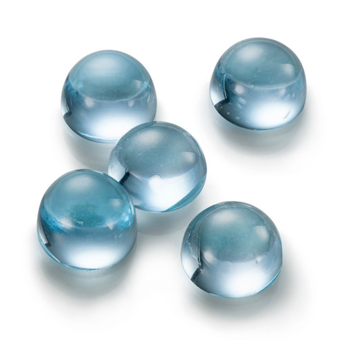 1粒売り 宝石質スカイブルートパーズAAA ラウンド カボション6×6mm