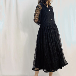 crystal lace dress(secondhand clothing) 1枚目の画像