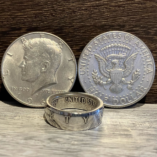 USAケネディハーフダラー銀貨　コインリング