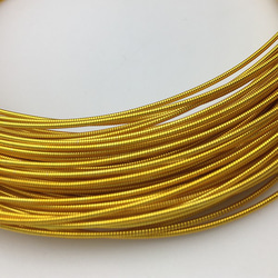 フレンチワイヤーハード1.25ｍｍ　100ｃｍ　イエローゴールド　FWH43-YG125　ビーズ刺繍　ゴールドワーク 4枚目の画像