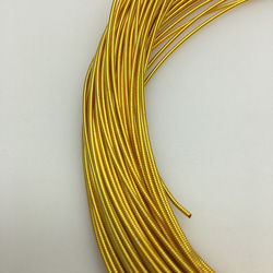 フレンチワイヤーハード1.25ｍｍ　100ｃｍ　イエローゴールド　FWH43-YG125　ビーズ刺繍　ゴールドワーク 5枚目の画像