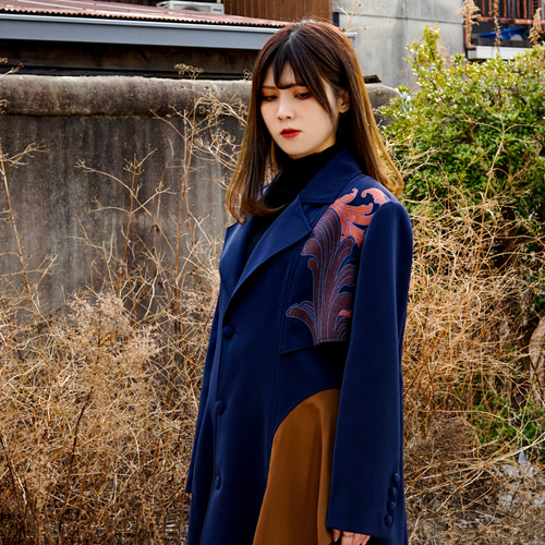 TOKUKO 1erVol 刺繍 フラワー ナイロンコート アンサンブルNA25 TOKUKO 1erVol 刺繍 フラワー ナイロンコート アンサンブルNA25 TOKUKO