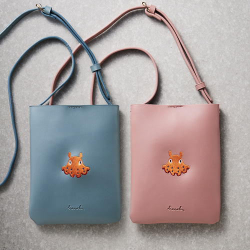 ワンポイント 刺繍 スマホバッグ ポーチ スマホポシェット