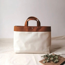 L size シンプルトート　8号帆布トートバッグ 3枚目の画像