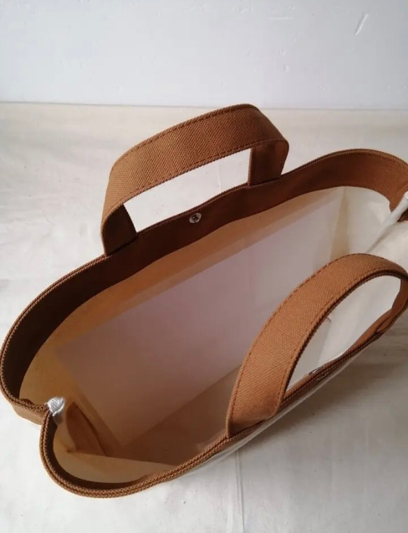 L size シンプルトート　8号帆布トートバッグ 4枚目の画像