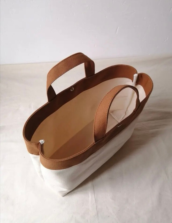 L size シンプルトート　8号帆布トートバッグ 2枚目の画像