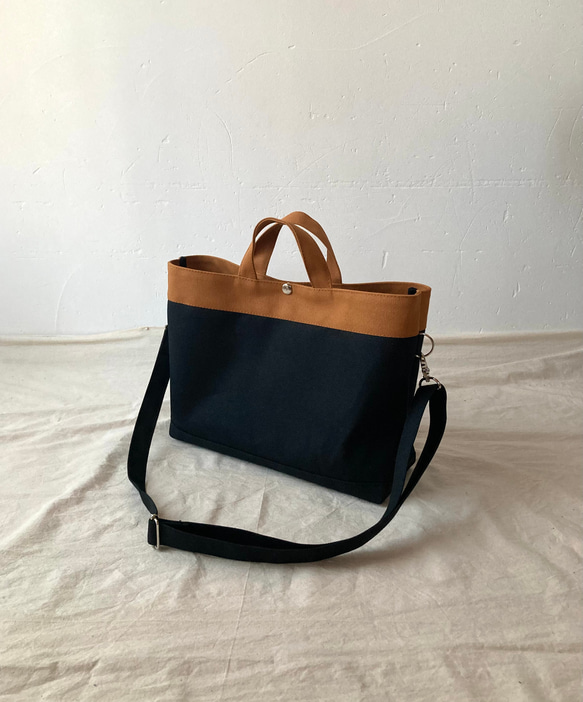 L size シンプルトート　8号帆布トートバッグ 15枚目の画像