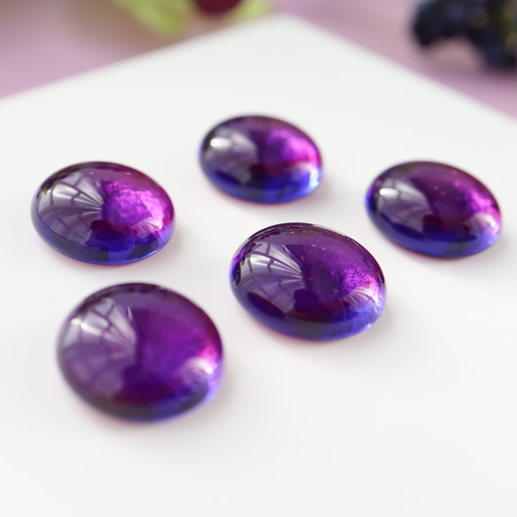 《ロイヤルパープル》ガラスドロップ リング 指輪 ガラス ガラスフュージング 紫 パープル 8枚目の画像