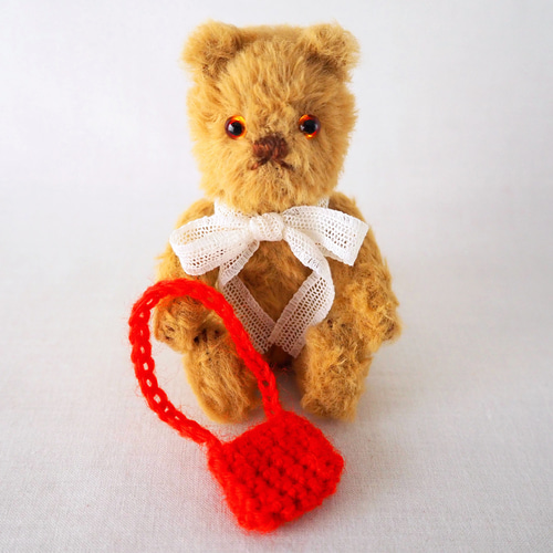 レトロカラーのピーナッツベア／テディベア ぬいぐるみ Capra PACCO